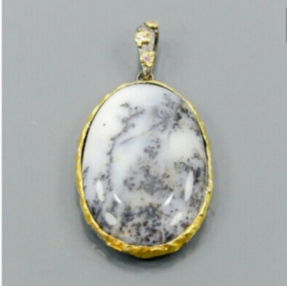 OOAK Dendritic Jasper Gemstone Pendent X5